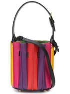 Sara Battaglia Mini Plisse Bucket Bag - Multicolour