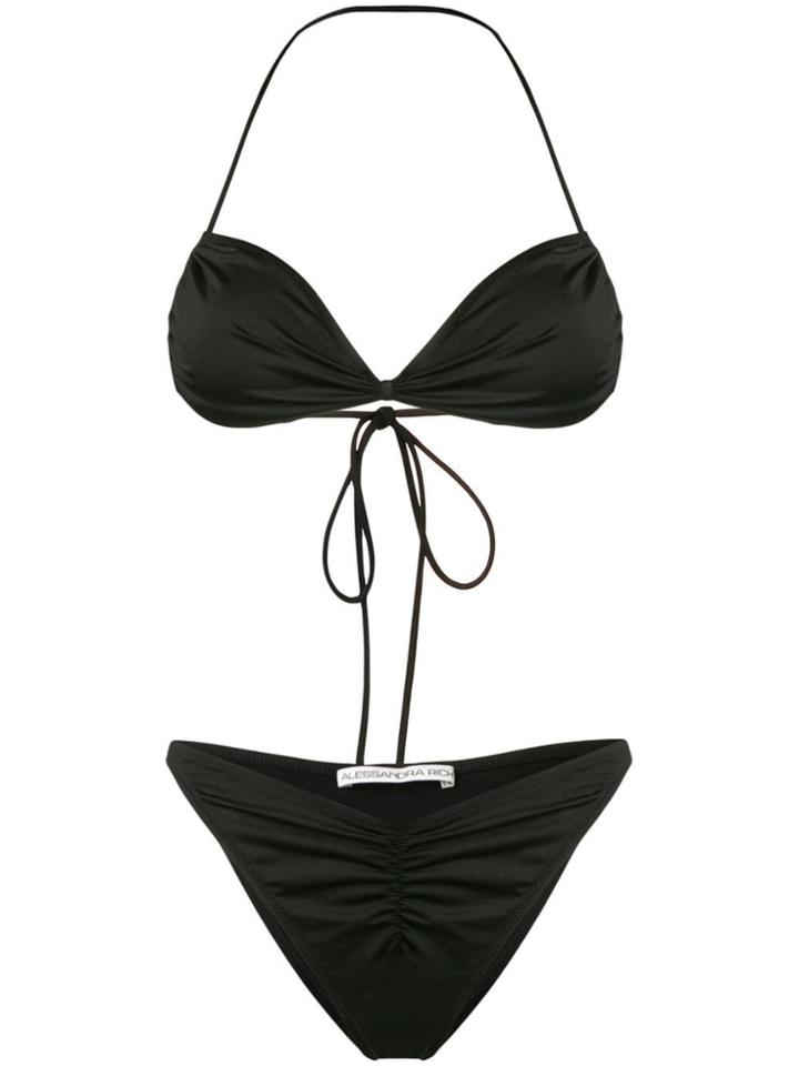 Alessandra Rich Triangle Bikini - Black