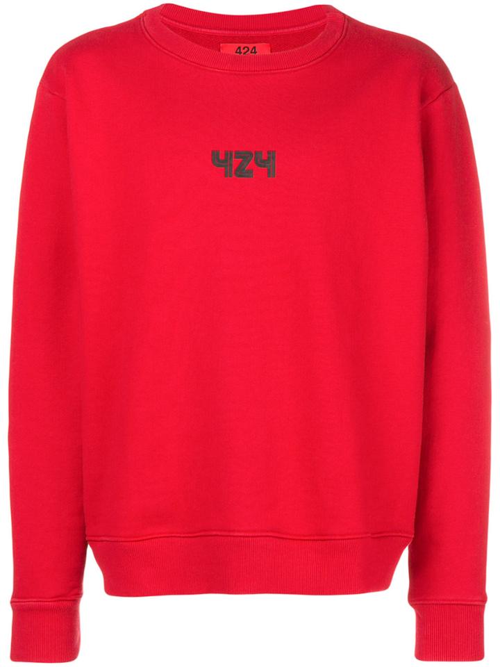 424 Fairfax Logo Print Sweatshirt - Red