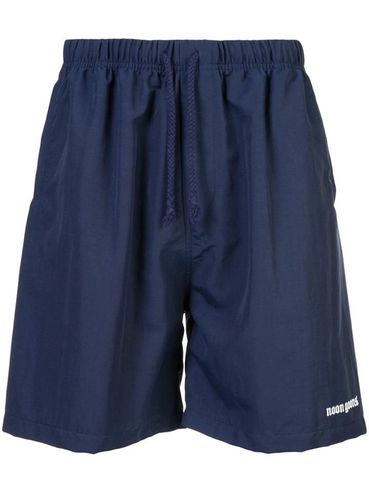 Noon Goons Embroidered Logo Shorts - Blue
