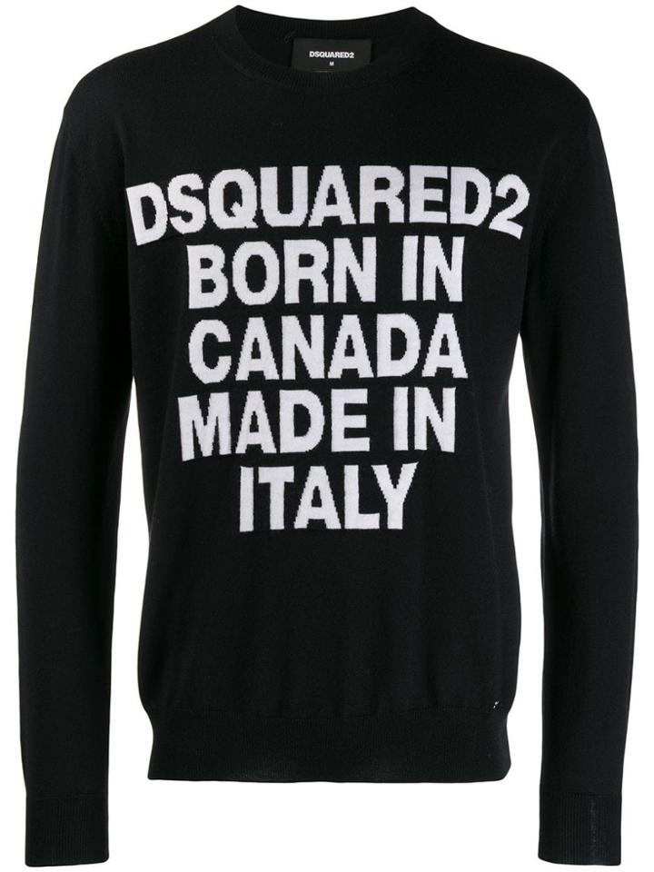 Dsquared2 Motto Jumper - Black