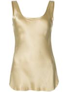 Nili Lotan Scoop Neck Tank Top, Women's, Size: Medium, Nude/neutrals, Silk