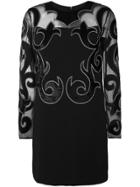 Fausto Puglisi Damask Detail Dress - Black