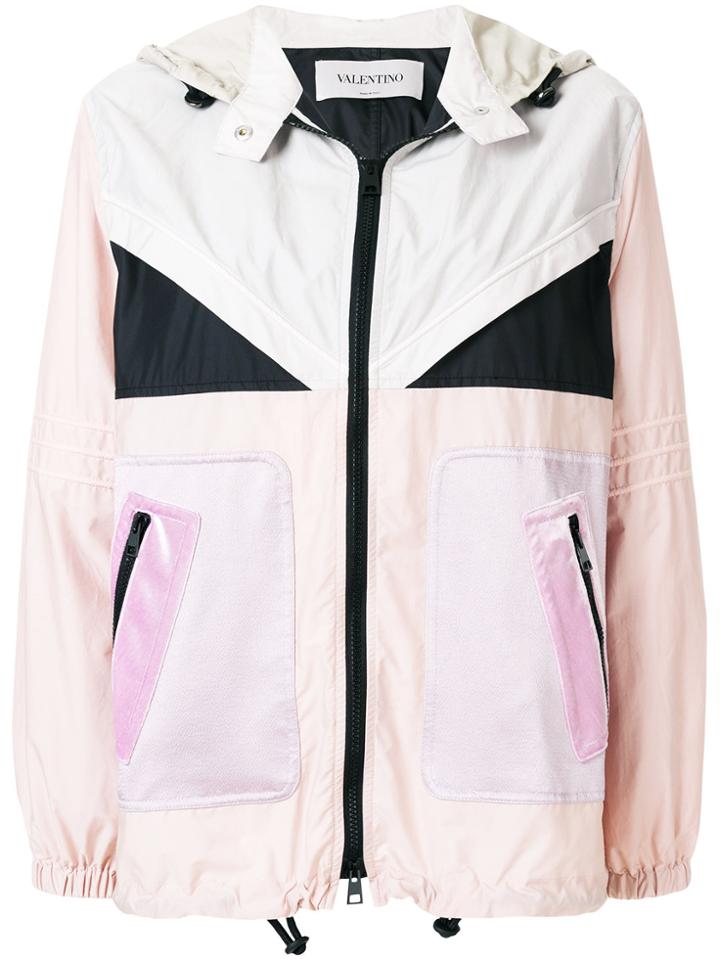 Valentino Colour Blocked Lightweight Jacket - Pink & Purple
