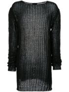 Label Under Construction Punched Jumper - Grey