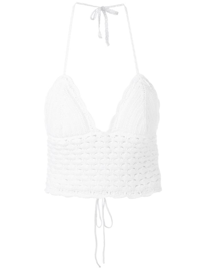 Red Valentino Crochet Top, Women's, Size: Xs, White, Cotton