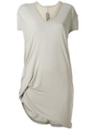 Rick Owens Draped T-shirt, Women's, Size: 46, Grey, Silk/viscose