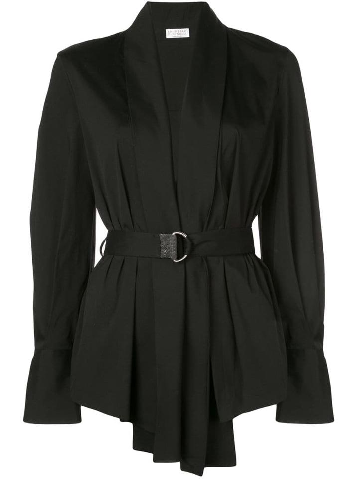 Brunello Cucinelli Belted Top - Black