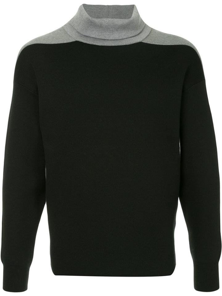 Caban Colour Block Jumper - Black