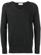 Ma'ry'ya V-neck Sweater - Grey