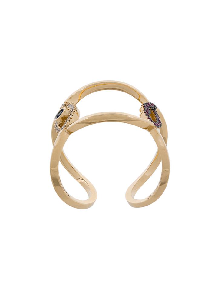 Delfina Delettrez Eye And Lips Earclipse Ring - Yellow & Orange