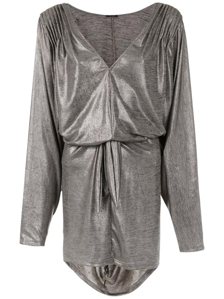 Tufi Duek Metallic Dress - Grey