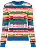 Love Moschino Striped Logo Jumper - Multicolour
