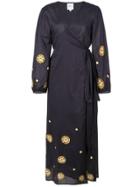 Misa Los Angeles Mid-length Wrap Dress - Blue