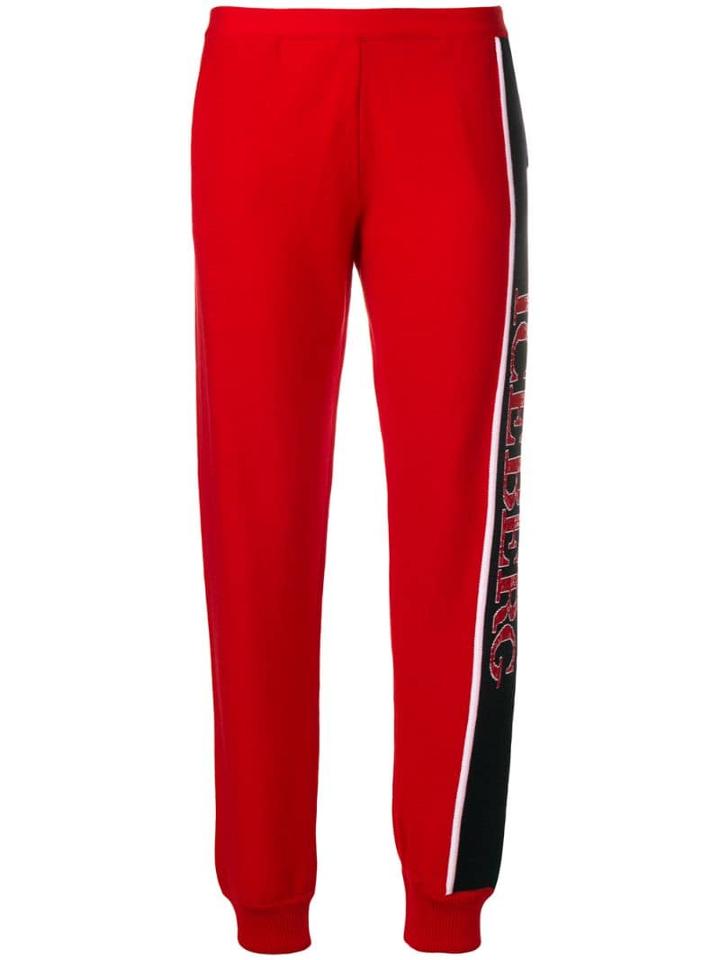 Iceberg Logo Stripe Track Pants - Red