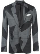 Neil Barrett Two Button Blazer, Men's, Size: 50, Grey, Polyester/spandex/elastane/viscose/virgin Wool
