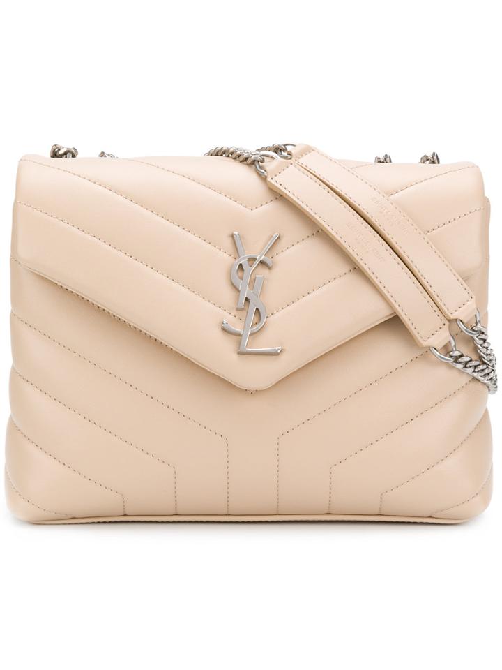 Saint Laurent Small Loulou Chain Bag - Nude & Neutrals