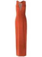 Tufi Duek Front Slit Gown - Yellow & Orange