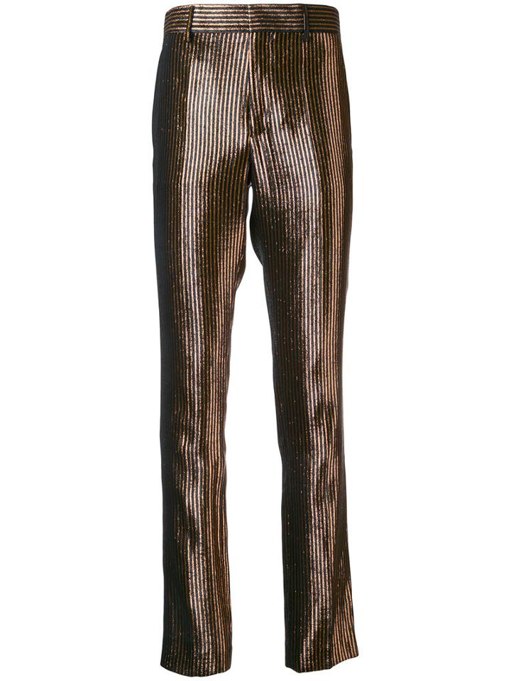 Haider Ackermann - Striped Trousers - Women - Silk/polyamide/polyester/wool - 36, Black, Silk/polyamide/polyester/wool