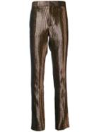 Haider Ackermann - Striped Trousers - Women - Silk/polyamide/polyester/wool - 36, Black, Silk/polyamide/polyester/wool