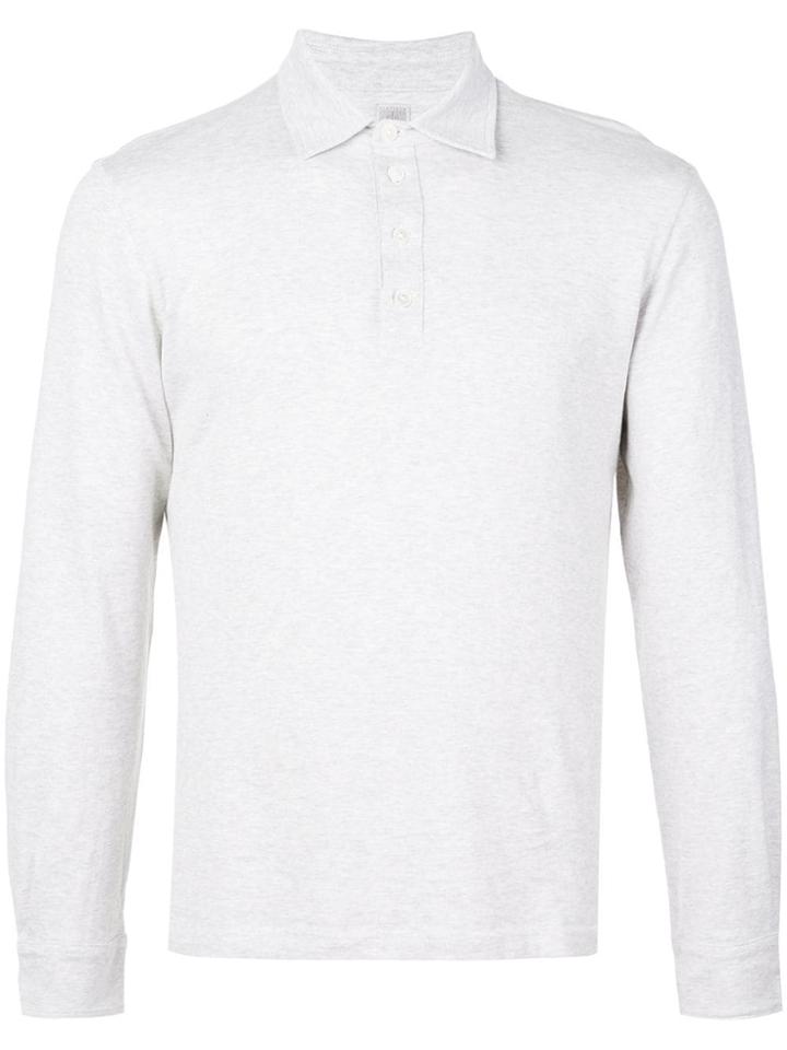 Eleventy Long-sleeved Polo Shirt - Grey