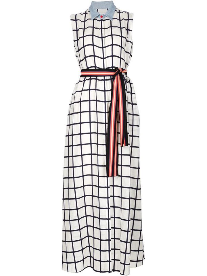 Novis Sleeveless Checked Shirt Dress