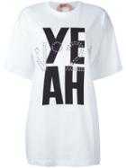 No21 'yeah' Print T-shirt, Women's, White, Cotton