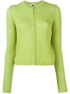 M Missoni Soft Metallic Effect Cardigan, Women's, Size: 40, Green, Polyamide/metallic Fibre