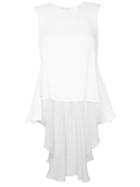 Khaite High Low Hem Blouse - White