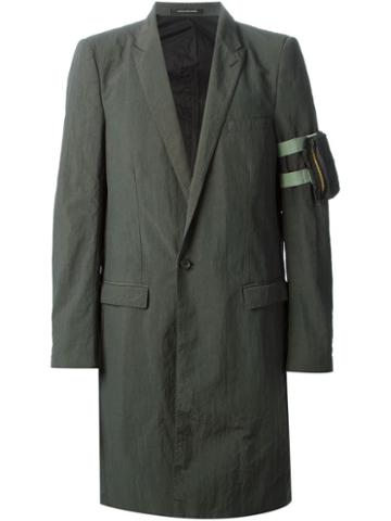 Nicolas Andreas Taralis Single Breasted Coat, Men's, Size: 48, Grey, Cotton/polyamide