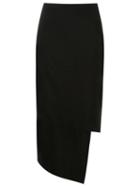 Andrea Marques Asymmetric Midi Skirt, Women's, Size: 40, Black, Viscose/acetate