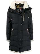 Moose Knuckles Mont Joli Logo Patch Parka Coat - Blue