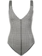 Proenza Schouler Pswl Gingham Bodysuit - Black