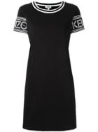 Kenzo Logo Printed T-shirt Dress - Black