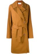 Lemaire Dislocated Fastening Midi Coat - Brown