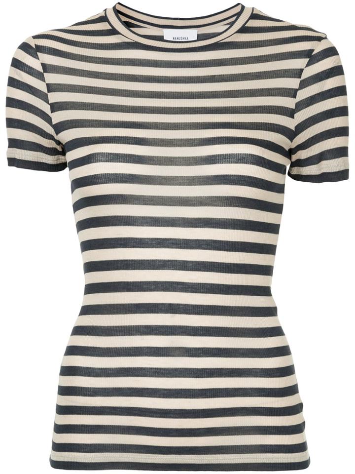 Nanushka Striped T-shirt - Nude & Neutrals