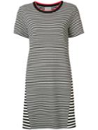 Grey Jason Wu - Striped T-shirt Dress - Women - Cotton - Xs, Black, Cotton