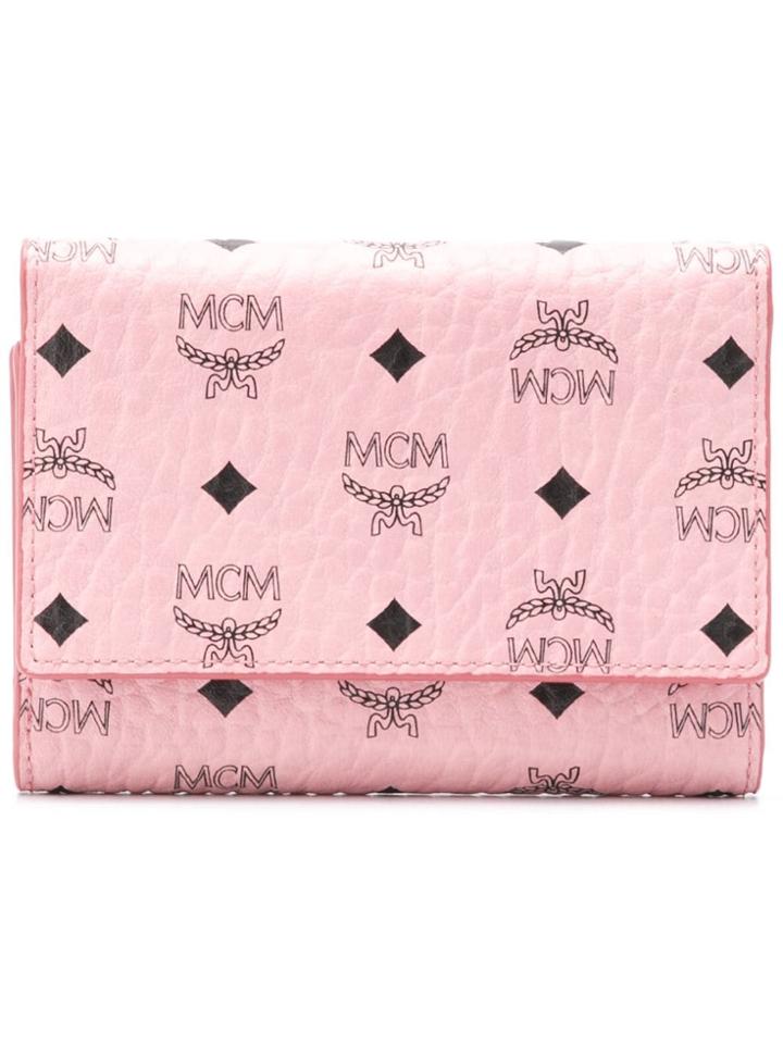 Mcm Logo Wallet - Pink