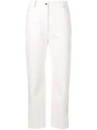 Stella Mccartney Eco Leather Cropped Trousers - White