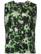 Sleeveless Floral Top - Women - Polyester - 36, Green, Polyester, Christian Wijnants