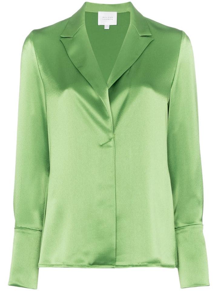 Galvan Classic Satin Shirt - Green