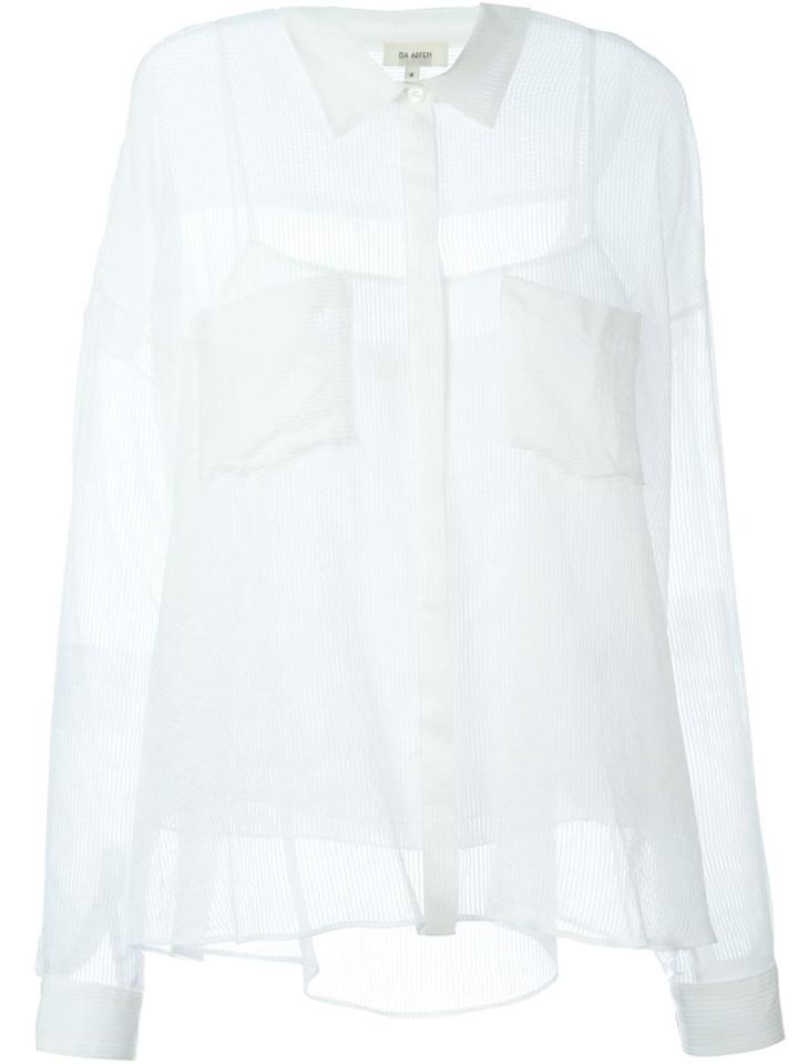 Isa Arfen Striped See-through Shirt
