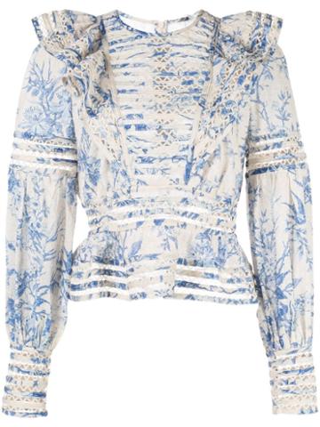Zimmermann Verity Panelled Top - Blue
