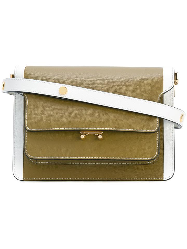 Marni Trunk Cross-body Bag, Women's, Green, Calf Leather