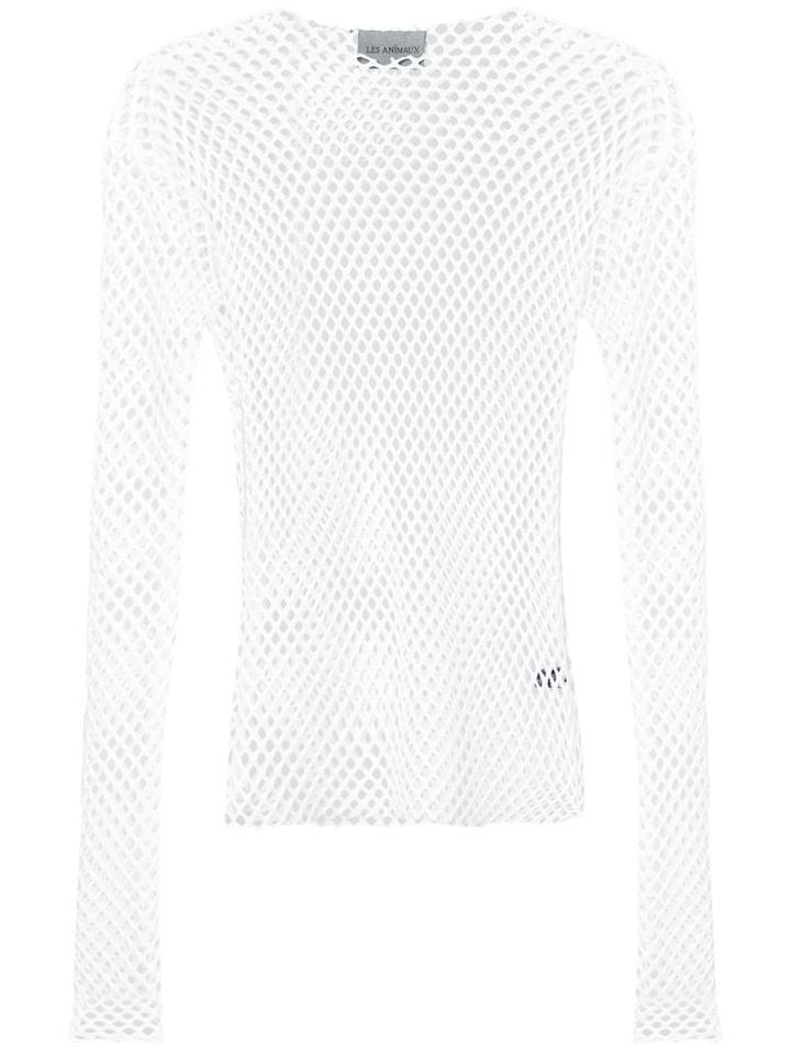 Les Animaux - Stretch Mesh T-shirt - Women - Polyester/spandex/elastane - L, White, Polyester/spandex/elastane