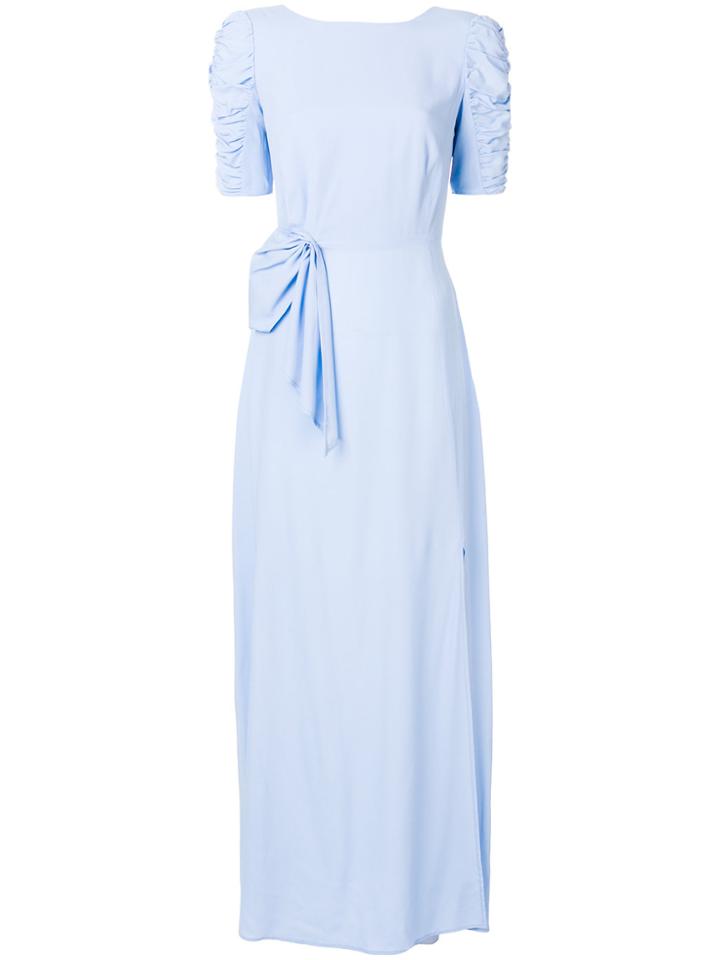 P.a.r.o.s.h. Ruched Sleeved Dress - Blue
