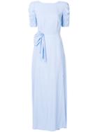 P.a.r.o.s.h. Ruched Sleeved Dress - Blue