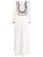 Antik Batik Crochet Panel Maxi Dress - White