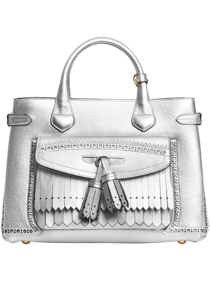 Burberry Medium Banner Tote - Metallic