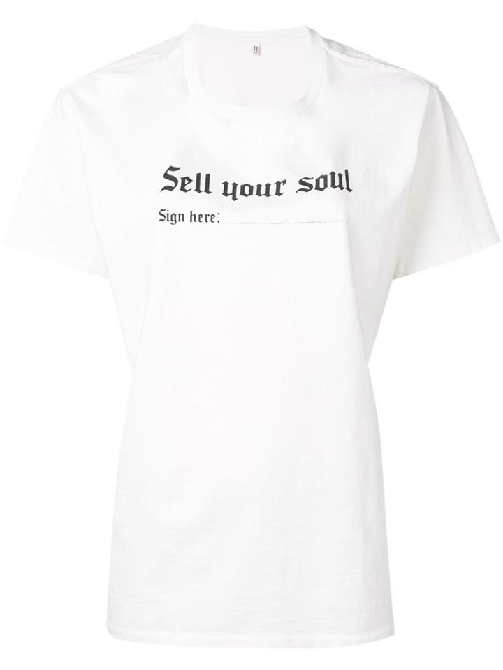 R13 'sell Your Soul' T-shirt - White